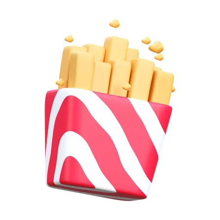 Batatas fritas  3D Icon