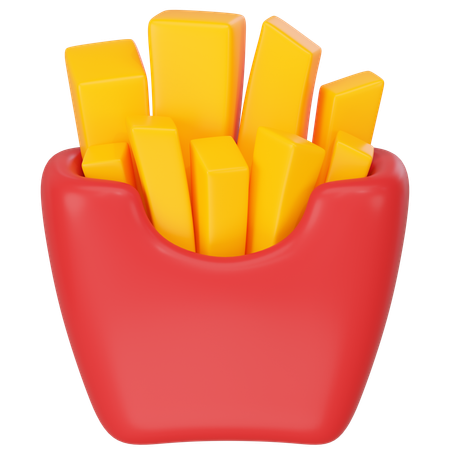 Batatas fritas  3D Icon