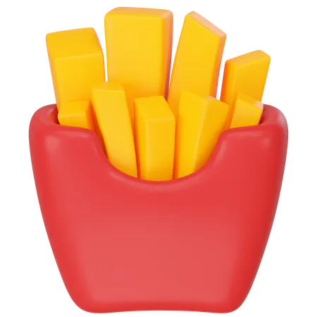 Batatas fritas  3D Icon