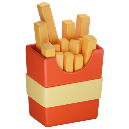 Batatas fritas  3D Icon