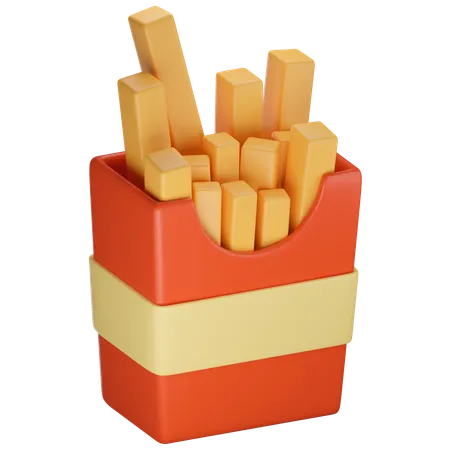 Batatas fritas  3D Icon