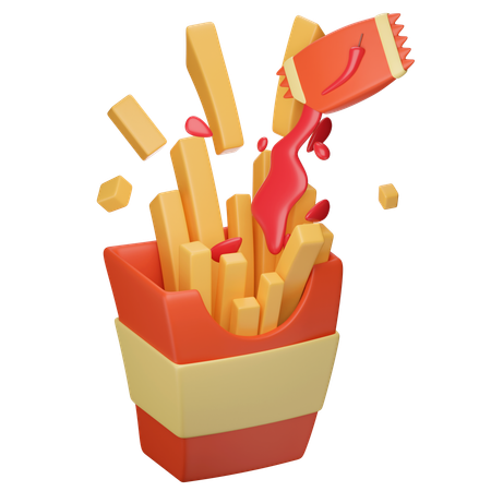 Batatas fritas  3D Icon