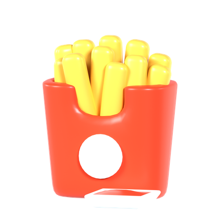 Batatas fritas  3D Icon