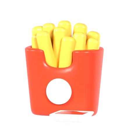 Batatas fritas  3D Icon