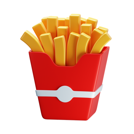 Batatas fritas  3D Icon