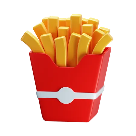 Batatas fritas  3D Icon