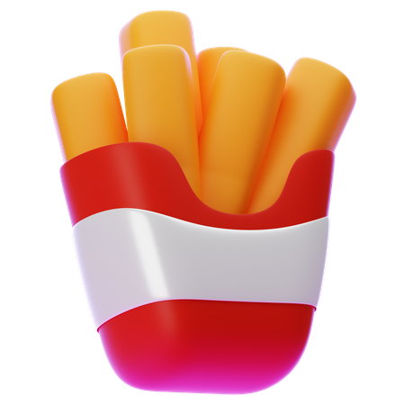 Batatas fritas  3D Icon