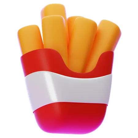 Batatas fritas  3D Icon