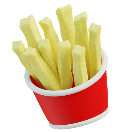 Batatas fritas  3D Icon