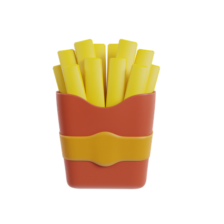 Batatas fritas  3D Icon