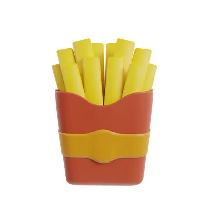 Batatas fritas  3D Icon