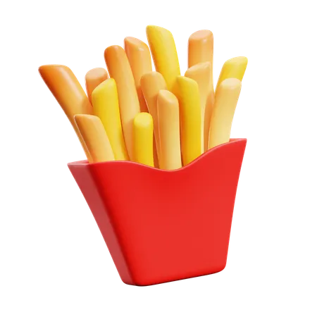 Batatas fritas  3D Icon