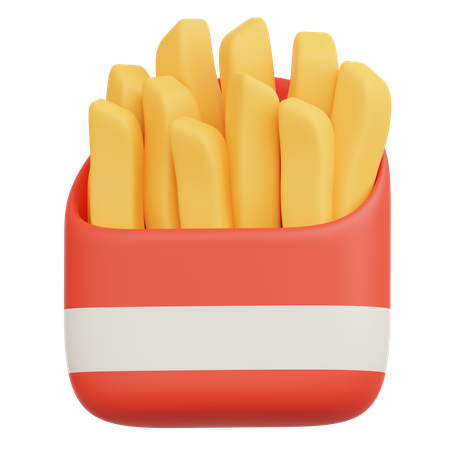 Batatas fritas  3D Icon