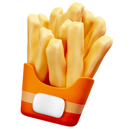 Batatas fritas  3D Icon