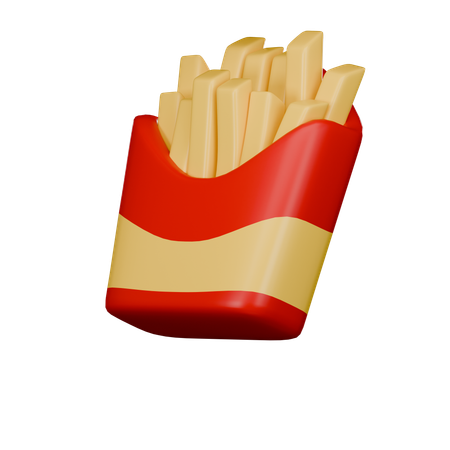 Batatas fritas  3D Icon