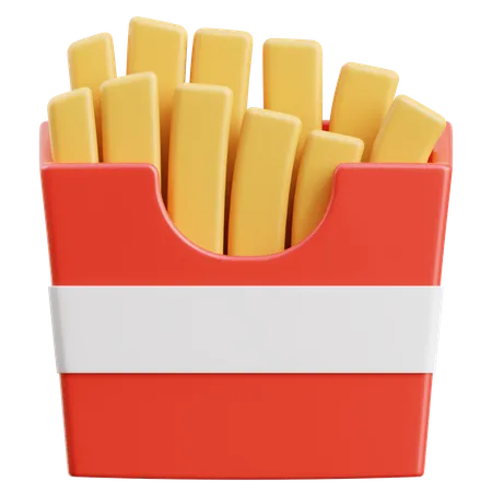 Batatas fritas  3D Icon