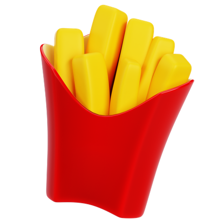 Batatas fritas  3D Icon