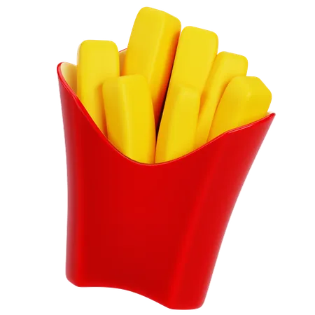 Batatas fritas  3D Icon