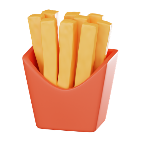 Batatas fritas  3D Icon