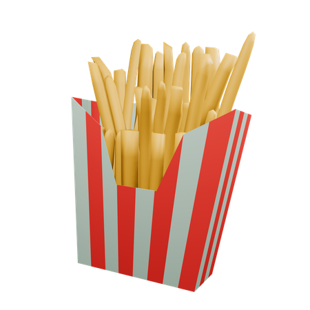 Batatas fritas  3D Icon