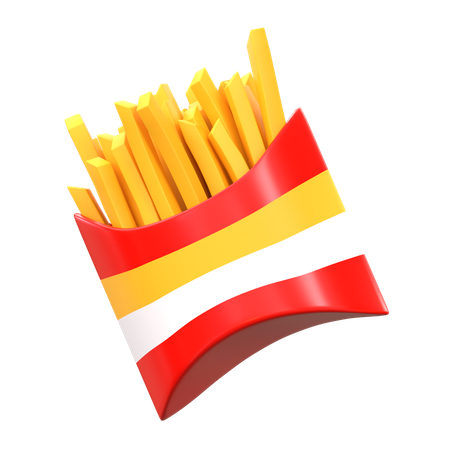 Batatas fritas  3D Icon