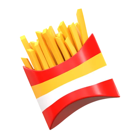 Batatas fritas  3D Icon