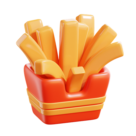 Batatas fritas  3D Icon