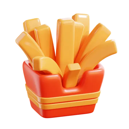 Batatas fritas  3D Icon