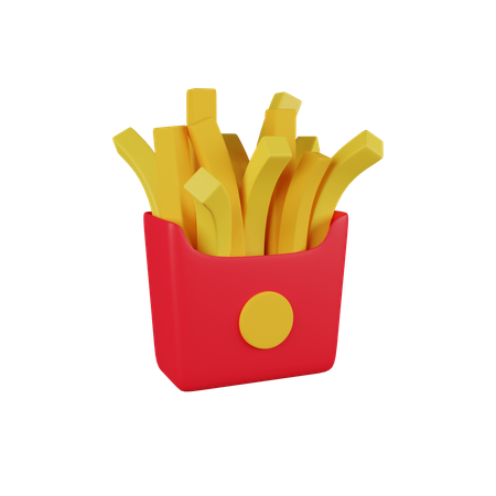 Batatas fritas  3D Icon