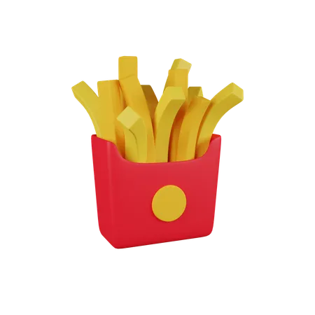 Batatas fritas  3D Icon