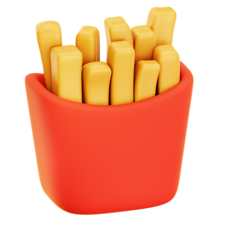 Batatas fritas  3D Icon