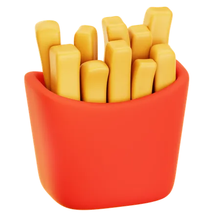 Batatas fritas  3D Icon