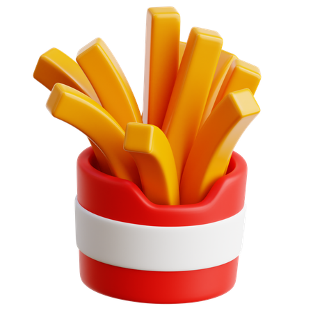 Batatas fritas  3D Icon