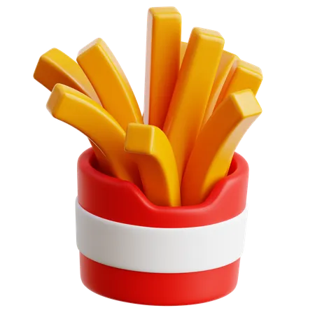 Batatas fritas  3D Icon