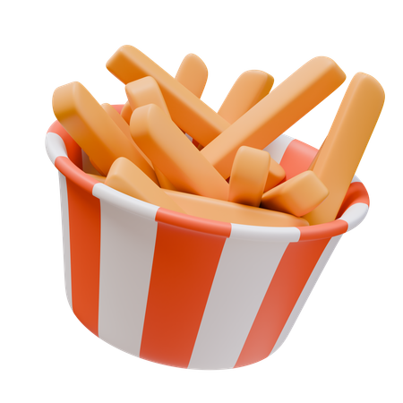 Batatas fritas  3D Icon