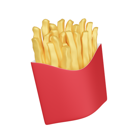 Batatas fritas  3D Icon