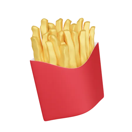 Batatas fritas  3D Icon