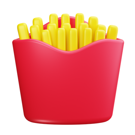 Batatas fritas  3D Icon