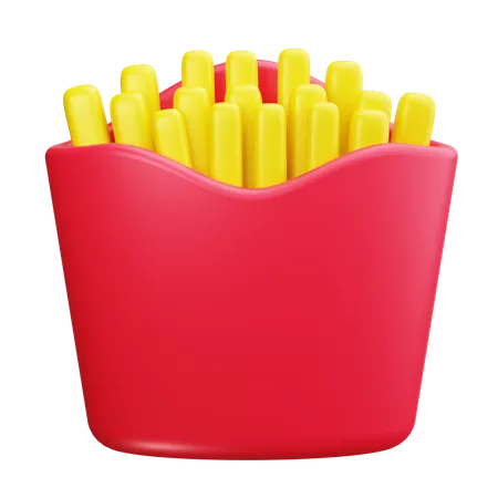 Batatas fritas  3D Icon