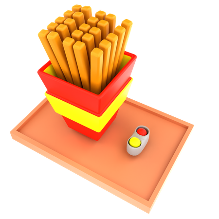 Batatas fritas  3D Icon