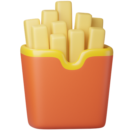 Batatas fritas  3D Icon