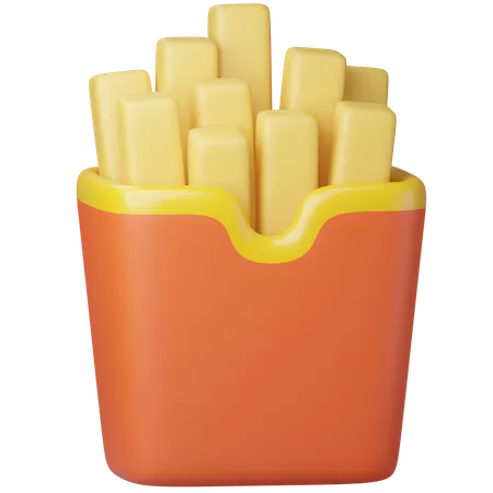 Batatas fritas  3D Icon