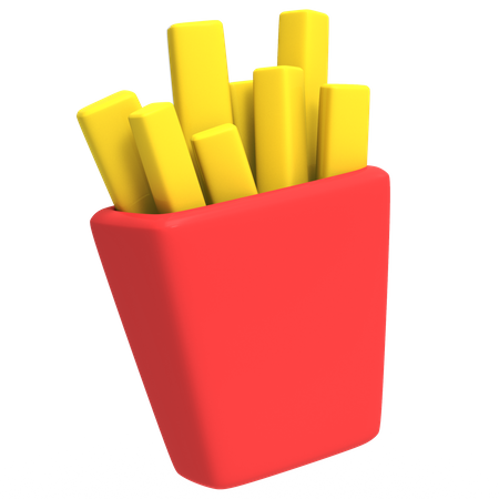 Batatas fritas  3D Icon