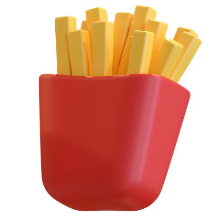 Batatas fritas  3D Icon