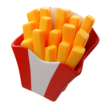 Batatas fritas  3D Icon
