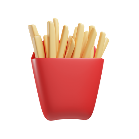 Batatas fritas  3D Illustration