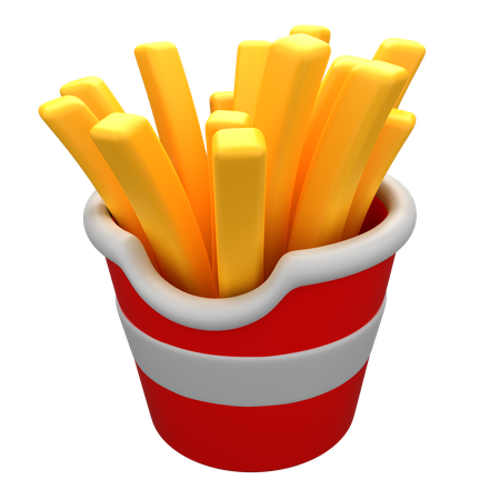 Batatas fritas  3D Illustration