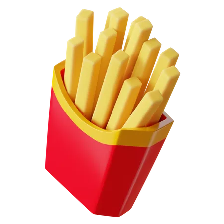 Batatas fritas  3D Illustration