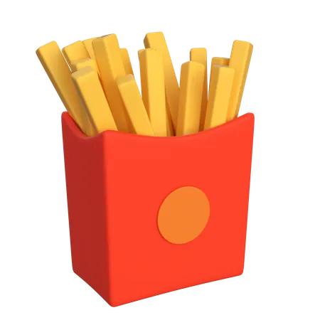 Batatas fritas  3D Icon