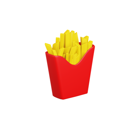 Batatas fritas  3D Icon